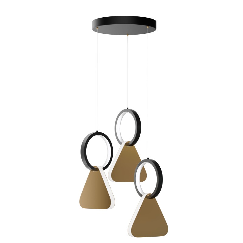 Φωτιστικό Κρεμαστό Symmetric 1F Led 45W Χρυσό-Μαύρο Φ25x120cm Φωτιστικό Κρεμαστό Symmetric 1F Led 45W Χρυσό-Μαύρο Φ25x120cm