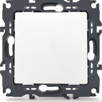 Aca Prime Χωνευτός Διακόπτης Τοίχου για Έλεγχο Φωτισμού χωρίς Πλαίσιο και Ένα Πλήκτρο Aller Retour Λευκός