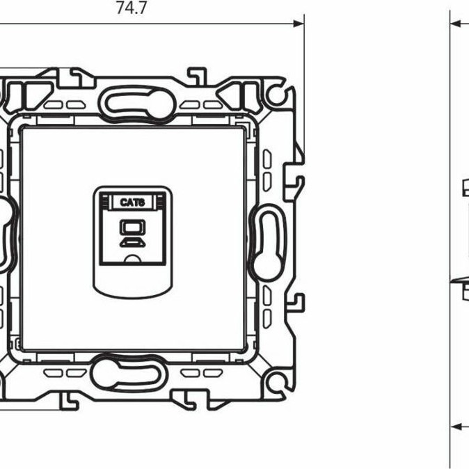Aca Prime Μονή Πρίζα Δικτύου RJ45 χωρίς Πλαίσιο Τύπου Cat6 σε Σαμπανιζέ Χρώμα 1000113204