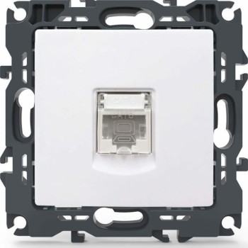 Aca Prime Μονή Πρίζα Δικτύου RJ45 χωρίς Πλαίσιο Τύπου Cat6 σε Λευκό Χρώμα 1000113201