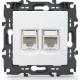 Aca Prime Μονή Πρίζα Δικτύου και Τηλεφώνου RJ45/RJ11 χωρίς Πλαίσιο Τύπου Cat6 σε Λευκό Χρώμα 1000113401