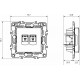 Aca Prime Μονή Πρίζα Δικτύου και Τηλεφώνου RJ45/RJ11 χωρίς Πλαίσιο Τύπου Cat6 σε Ανθρακί Χρώμα 1000113404