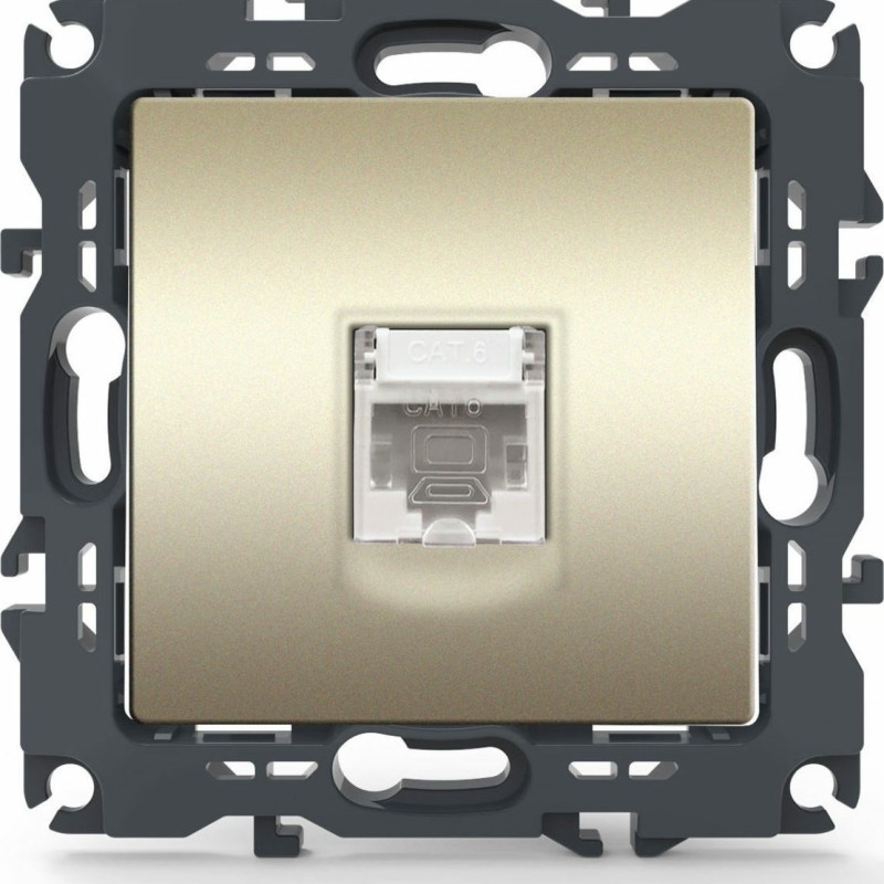 Aca Prime Μονή Πρίζα Δικτύου RJ45 χωρίς Πλαίσιο Τύπου Cat6 σε Σαμπανιζέ Χρώμα 1000113204 Aca Prime Μονή Πρίζα Δικτύου RJ45 χωρίς Πλαίσιο Τύπου Cat6 σε Σαμπανιζέ Χρώμα 1000113204