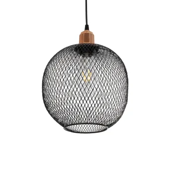 GLOBOSTAR® WIRE 203-0004 Μοντέρνο Κρεμαστό Φωτιστικό Οροφής με Ντουί 1 x E27 AC 220-240V IP20 - Μαύρο & Χάλκινο - Μ25 x Π25 x Υ30cm GLOBOSTAR® WIRE 203-0004 Μοντέρνο Κρεμαστό Φωτιστικό Οροφής με Ντουί 1 x E27 AC 220-240V IP20 - Μαύρο & Χάλκινο - Μ25 x Π25 x Υ30cm