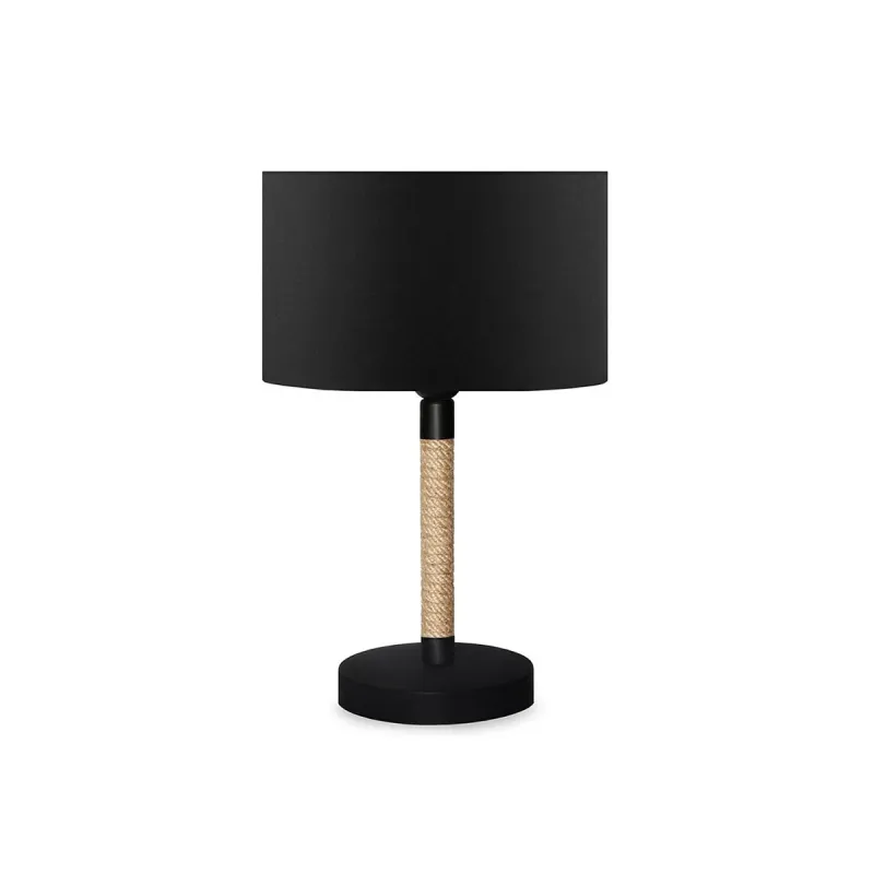 GloboStar® BRONX 201-0062 Μοντέρνο Επιτραπέζιο Φωτιστικό Μονόφωτο 1 x E27 IP20 Μαύρο Ύφασμα, Μπεζ Σχοινί με Μαύρο Μέταλλο - Μ24 x Π24 x Υ37cm GloboStar® BRONX 201-0062 Μοντέρνο Επιτραπέζιο Φωτιστικό Μονόφωτο 1 x E27 IP20 Μαύρο Ύφασμα, Μπεζ Σχοινί με Μαύρο Μέταλλο - Μ24 x Π24 x Υ37cm