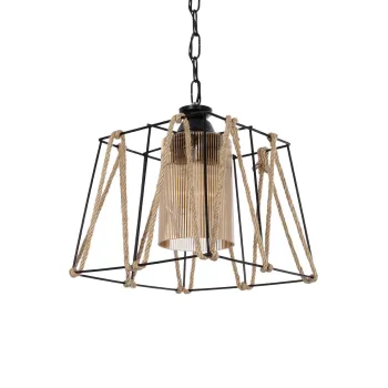 GLOBOSTAR® GATSBY 203-0007 Vintage Κρεμαστό Φωτιστικό Οροφής με Ντουί 1 x E27 AC 220-240V IP20 - Μαύρο & Μπεζ - Μ25 x Π25 x Υ25cm GLOBOSTAR® GATSBY 203-0007 Vintage Κρεμαστό Φωτιστικό Οροφής με Ντουί 1 x E27 AC 220-240V IP20 - Μαύρο & Μπεζ - Μ25 x Π25 x Υ25cm