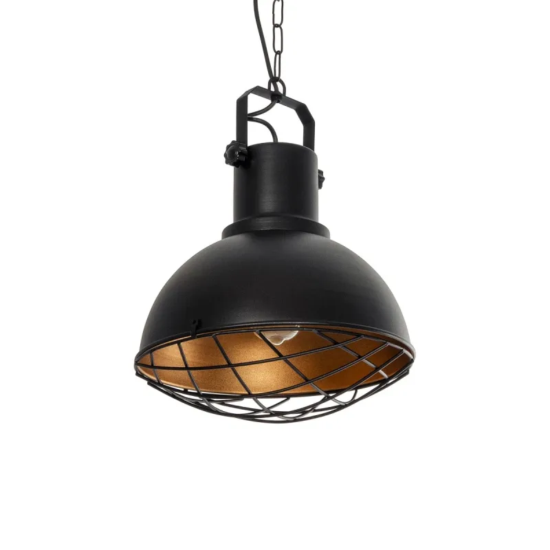 GLOBOSTAR® SIERRA 203-0011 Vintage Κρεμαστό Φωτιστικό Οροφής με Ντουί 1 x E27 AC 220-240V IP20 - Μαύρο & Χρυσό - Μ30 x Π30 x Υ40cm GLOBOSTAR® SIERRA 203-0011 Vintage Κρεμαστό Φωτιστικό Οροφής με Ντουί 1 x E27 AC 220-240V IP20 - Μαύρο & Χρυσό - Μ30 x Π30 x Υ40cm