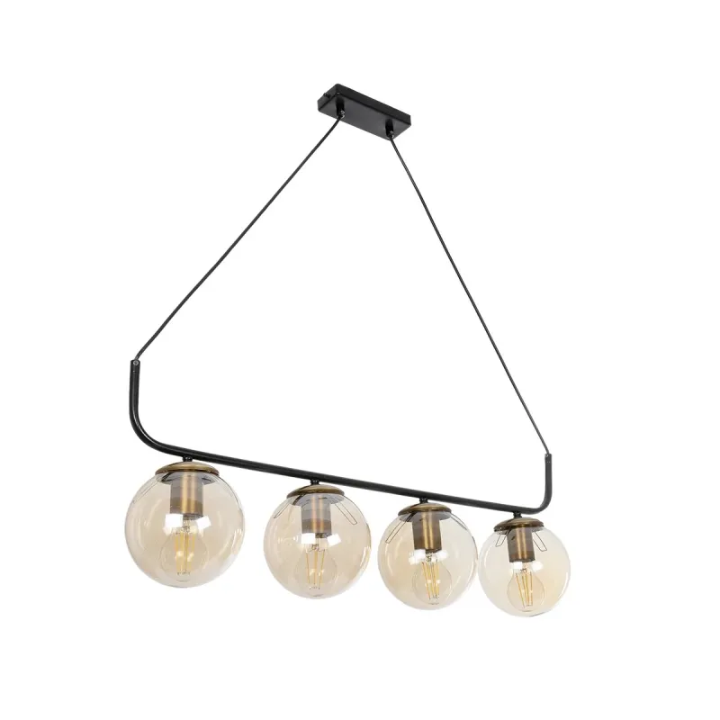 GLOBOSTAR® LATTICE 203-0018 Μοντέρνο Κρεμαστό Φωτιστικό Οροφής με Ντουί 4 x E27 AC 220-240V IP20 - Μαύρο & Μπρούτζινο - Μ78 x Π15 x Υ81cm GLOBOSTAR® LATTICE 203-0018 Μοντέρνο Κρεμαστό Φωτιστικό Οροφής με Ντουί 4 x E27 AC 220-240V IP20 - Μαύρο & Μπρούτζινο - Μ78 x Π15 x Υ81cm