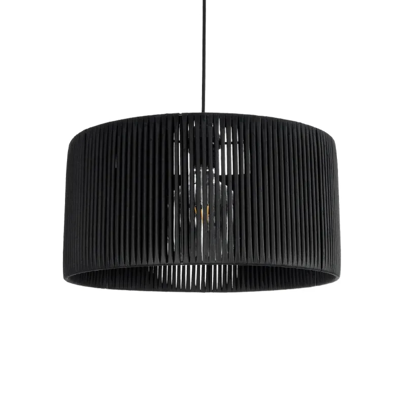 GLOBOSTAR® KYCLOS 203-0048 Boho Κρεμαστό Φωτιστικό Οροφής με Ντουί 1 x E27 AC 220-240V IP20 - Μαύρο - M40 x Π40 x Υ25.5cm