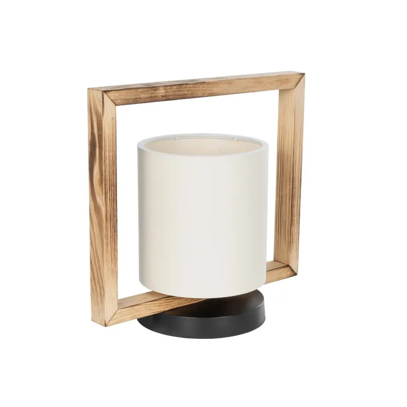 GloboStar® CUP 203-0052 Vintage Επιτραπέζιο Φωτιστικό Πορτατίφ Μονόφωτο 1 x E27 IP20 Καφέ Ξύλο με Λευκό Ύφασμα - Μ28 x Π20 x Υ28cm GloboStar® CUP 203-0052 Vintage Επιτραπέζιο Φωτιστικό Πορτατίφ Μονόφωτο 1 x E27 IP20 Καφέ Ξύλο με Λευκό Ύφασμα - Μ28 x Π20 x Υ28cm