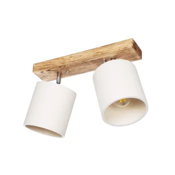 GLOBOSTAR® CUP 203-0056 Vintage Φωτιστικό Οροφής με Ντουί 2 x E27 AC 220-240V IP20 - Λευκό & Μπεζ - Μ42 x Π14 x Υ26cm GLOBOSTAR® CUP 203-0056 Vintage Φωτιστικό Οροφής με Ντουί 2 x E27 AC 220-240V IP20 - Λευκό & Μπεζ - Μ42 x Π14 x Υ26cm