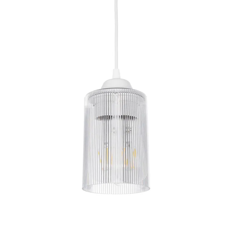 GLOBOSTAR® TORUS 203-0064 Μοντέρνο Κρεμαστό Φωτιστικό Οροφής με Ντουί 1 x E27 AC 220-240V IP20 - Λευκό - Μ10.5 x Π10.5 x Υ18.5cm