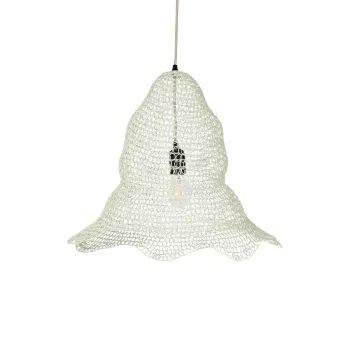 GLOBOSTAR® KENTUCKY 01889 Vintage Κρεμαστό Φωτιστικό Οροφής με Ντουί 1 x E27 AC 220-240V IP20 - Λευκό - Μ50 x Π50 x Υ48cm