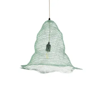 GLOBOSTAR® KENTUCKY 01891 Vintage Κρεμαστό Φωτιστικό Οροφής με Ντουί 1 x E27 AC 220-240V IP20 - Τιρκουάζ - Μ50 x Π50 x Υ48cm