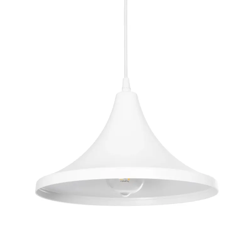 GLOBOSTAR® BELFRY 203-0079 Μοντέρνο Κρεμαστό Φωτιστικό Οροφής με Ντουί 1 x E27 AC 220-240V IP20 - Λεύκο - Μ29.5 x Π29.5 x Υ21cm