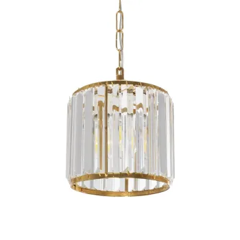 GLOBOSTAR® GLAMOROUS 203-0093 Κλασικό Κρεμαστό Φωτιστικό Οροφής με Ντουί 1 x E27 AC 220-240V IP20 - Χρυσό & Διάφανο - Μ19 x Π19 x Υ16.5cm GLOBOSTAR® GLAMOROUS 203-0093 Κλασικό Κρεμαστό Φωτιστικό Οροφής με Ντουί 1 x E27 AC 220-240V IP20 - Χρυσό & Διάφανο - Μ19 x Π19 x Υ16.5cm