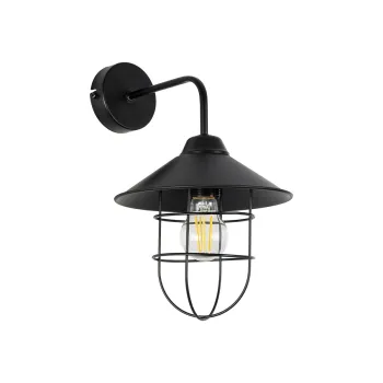 GLOBOSTAR® CAGE 203-0096 Vintage Φωτιστικό Τοίχου - Απλίκα με Ντουί 1 x E27 AC 220-240V IP20 - Μαύρο - M22 x Π28 x Υ35cm GLOBOSTAR® CAGE 203-0096 Vintage Φωτιστικό Τοίχου - Απλίκα με Ντουί 1 x E27 AC 220-240V IP20 - Μαύρο - M22 x Π28 x Υ35cm