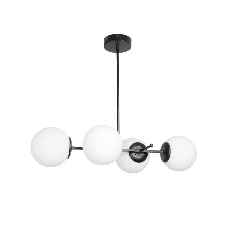 GLOBOSTAR® GLOBUS 203-0104 Μοντέρνο Φωτιστικό Οροφής με Ντουί 4 x E27 AC 220-240V IP20 - Λευκό & Μαύρο - Μ70 x Π34 x Υ15cm GLOBOSTAR® GLOBUS 203-0104 Μοντέρνο Φωτιστικό Οροφής με Ντουί 4 x E27 AC 220-240V IP20 - Λευκό & Μαύρο - Μ70 x Π34 x Υ15cm