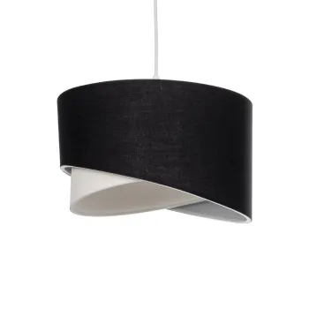 GLOBOSTAR® LILI 203-0176 Μοντέρνο Κρεμαστό Φωτιστικό Οροφής με Ντουί 1 x E27 AC 220-240V IP20 - Μαύρο & Λευκό - Μ30 x Π30 x Υ22cm