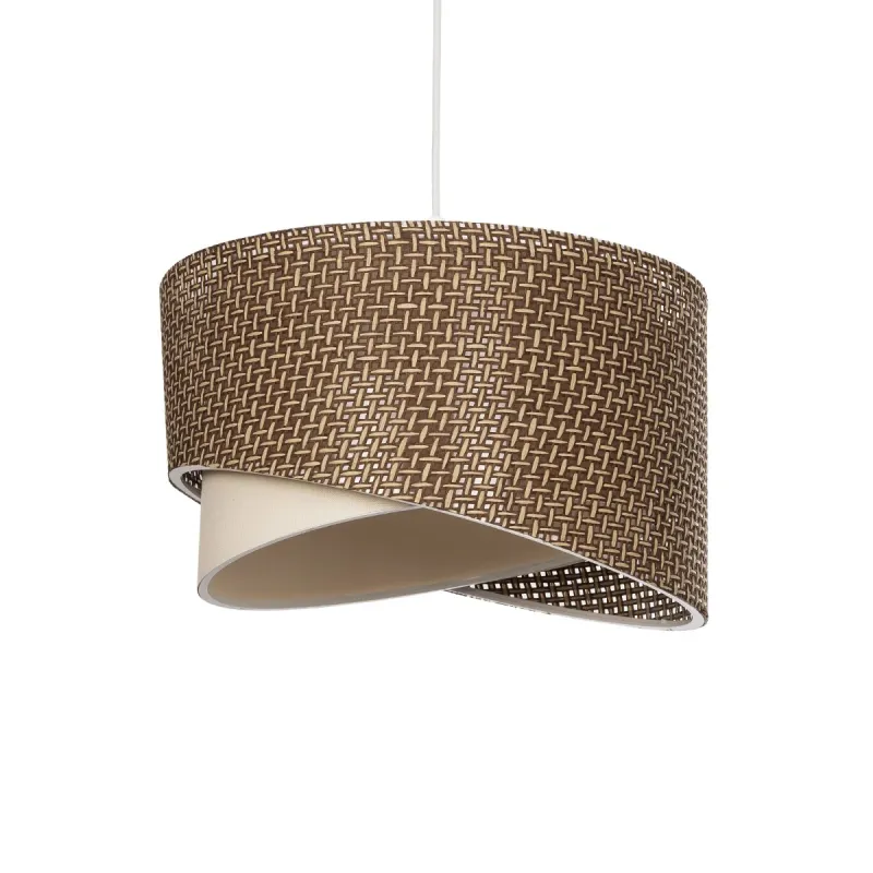 GLOBOSTAR® LILI 203-0177 Μοντέρνο Κρεμαστό Φωτιστικό Οροφής με Ντουί 1 x E27 AC 220-240V IP20 - Καφέ & Μπεζ - Μ30 x Π30 x Υ22cm GLOBOSTAR® LILI 203-0177 Μοντέρνο Κρεμαστό Φωτιστικό Οροφής με Ντουί 1 x E27 AC 220-240V IP20 - Καφέ & Μπεζ - Μ30 x Π30 x Υ22cm