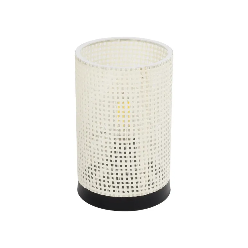 GloboStar® CYLINDER 203-0184 Μοντέρνο Επιτραπέζιο Φωτιστικό Πορτατίφ Μονόφωτο 1 x E27 IP20 Μαύρo Πλαστικό με Λευκό Διάτρητο Υφασμα - Μ14 x Π14 x Υ22cm GloboStar® CYLINDER 203-0184 Μοντέρνο Επιτραπέζιο Φωτιστικό Πορτατίφ Μονόφωτο 1 x E27 IP20 Μαύρo Πλαστικό με Λευκό Διάτρητο Υφασμα - Μ14 x Π14 x Υ22cm