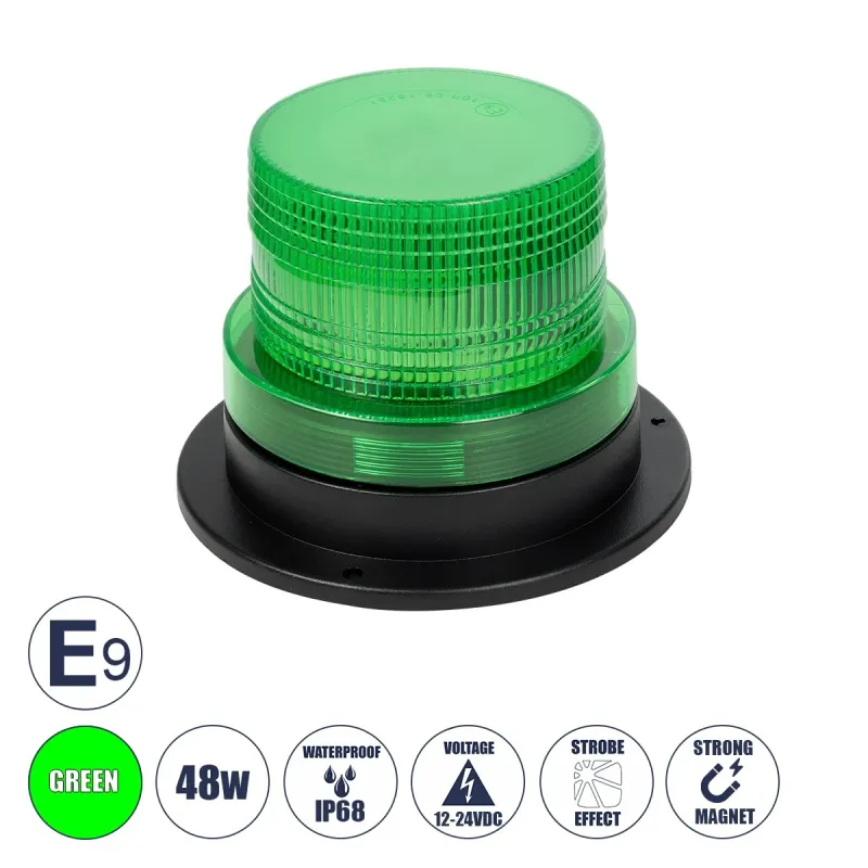 GloboStar® 85151 PRO Series Φάρος Σήμανσης Οχήματος Security - Ασφαλείας για Αυτοκίνητα & Φορτηγά STROBE LED 10W DC 12-24V Αδιάβροχος IP65 Πράσινο GloboStar® 85151 PRO Series Φάρος Σήμανσης Οχήματος Security - Ασφαλείας για Αυτοκίνητα & Φορτηγά STROBE LED 10W DC 12-24V Αδιάβροχος IP65 Πράσινο