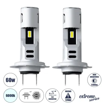 GloboStar® 85619 H7 SM-I7 KIT Βασικού Φωτισμού Αυτοκινήτου & Φορτηγού 3rd Generation Can-Bus Extreme Series LED CREE CXB COB 60W 7200lm DC 12V Αδιάβροχο IP67 Ψυχρό Λευκό 6000K GloboStar® 85619 H7 SM-I7 KIT Βασικού Φωτισμού Αυτοκινήτου & Φορτηγού 3rd Generation Can-Bus Extreme Series LED CREE CXB COB 60W 7200lm DC 12V Αδιάβροχο IP67 Ψυχρό Λευκό 6000K