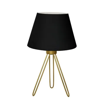 GloboStar® TRIP 204-0085 Μοντέρνο Eπιτραπέζιο Φωτιστικό Πορτατίφ Μονόφωτο 1 x E27 IP20 Χρυσό Μέταλλο με Μαύρο Ύφασμα - Μ22 x Π22 x Υ33cm GloboStar® TRIP 204-0085 Μοντέρνο Eπιτραπέζιο Φωτιστικό Πορτατίφ Μονόφωτο 1 x E27 IP20 Χρυσό Μέταλλο με Μαύρο Ύφασμα - Μ22 x Π22 x Υ33cm