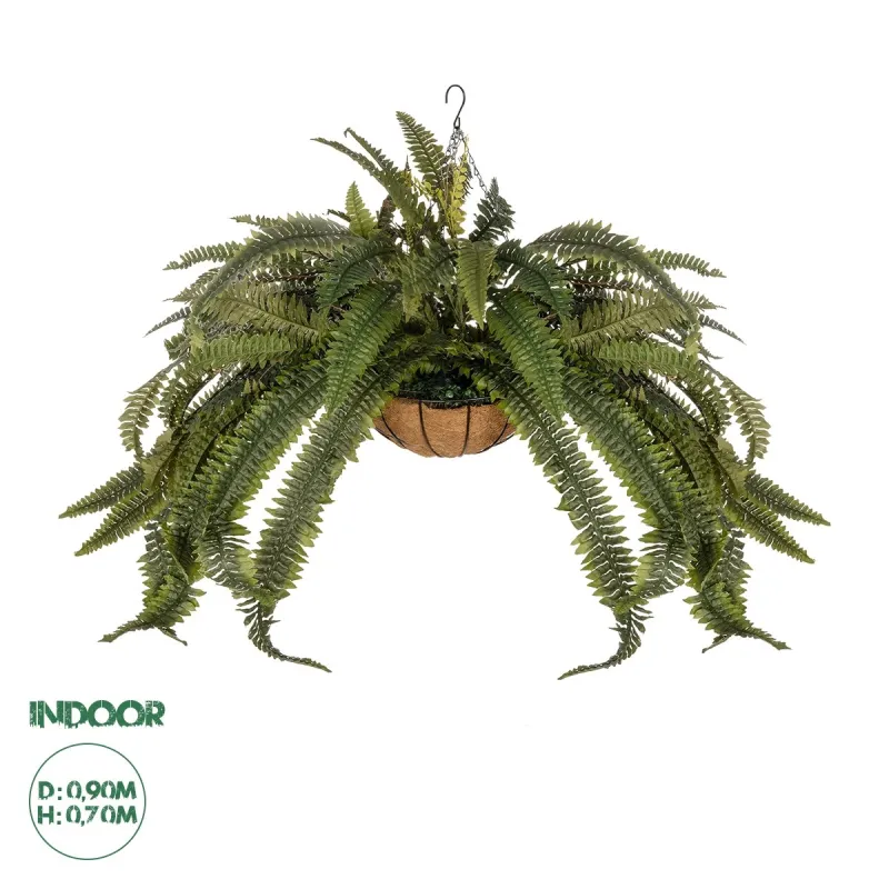 GloboStar® Artificial Garden FERN HANGING PLANT 20622 Τεχνητό Κρεμαστό Διακοσμητικό Φυτό Φτέρης Π90 x Μ90 x Y70cm GloboStar® Artificial Garden FERN HANGING PLANT 20622 Τεχνητό Κρεμαστό Διακοσμητικό Φυτό Φτέρης Π90 x Μ90 x Y70cm