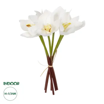 GloboStar® Artificial Garden WHITE ORCHID BOUQUET 21151 Τεχνητό Διακοσμητικό Μπουκέτο Λευκής Ορχιδέας Y26cm GloboStar® Artificial Garden WHITE ORCHID BOUQUET 21151 Τεχνητό Διακοσμητικό Μπουκέτο Λευκής Ορχιδέας Y26cm