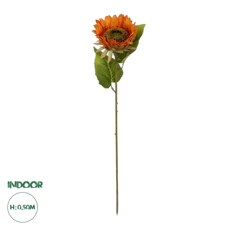 GloboStar® Artificial Garden ORANGE SUNFLOWER BRANCH 21213 Τεχνητό Διακοσμητικό Κλαδί Ηλιοτρόπιο Πορτοκαλί Y50cm GloboStar® Artificial Garden ORANGE SUNFLOWER BRANCH 21213 Τεχνητό Διακοσμητικό Κλαδί Ηλιοτρόπιο Πορτοκαλί Y50cm
