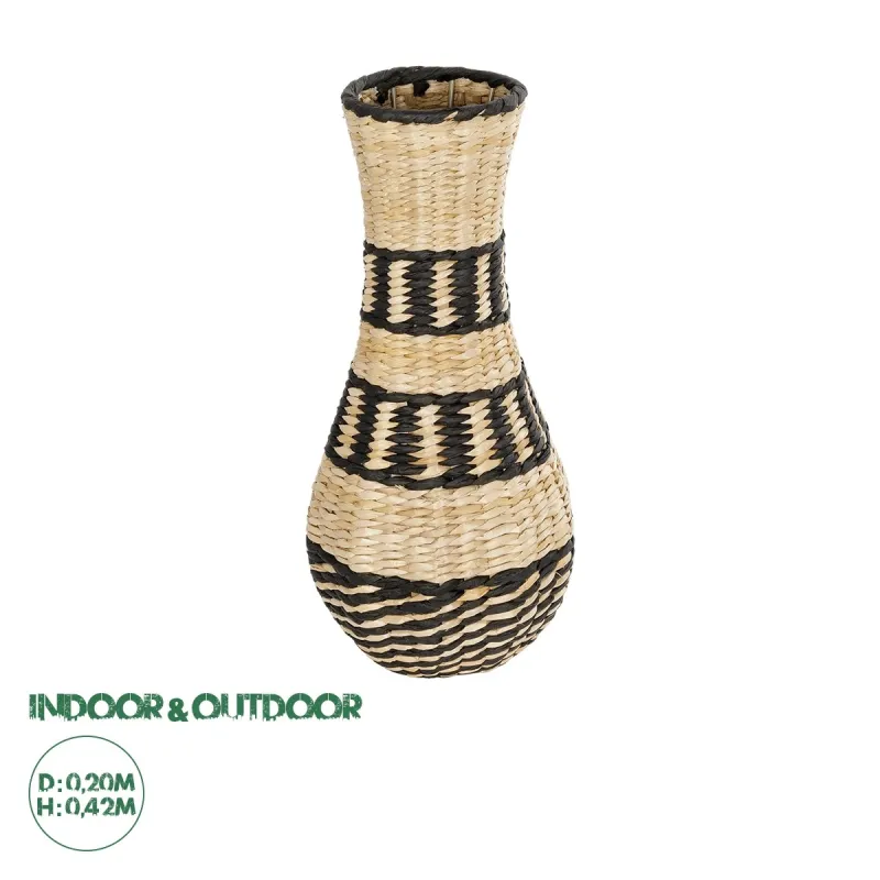 GloboStar® Artificial Garden MONTMARTRE 21227 Διακοσμητικό Πλεκτό Καλάθι - Κασπώ Γλάστρα - Flower Pot Μπεζ με Μαύρο Π20 x M20 x Υ42cm GloboStar® Artificial Garden MONTMARTRE 21227 Διακοσμητικό Πλεκτό Καλάθι - Κασπώ Γλάστρα - Flower Pot Μπεζ με Μαύρο Π20 x M20 x Υ42cm