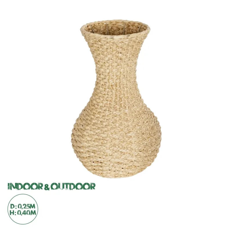 GloboStar® Artificial Garden SANDIAGO 21234 Διακοσμητικό Πλεκτό Καλάθι - Κασπώ Γλάστρα - Flower Pot Μπεζ Π25 x M25 x x Υ40cm GloboStar® Artificial Garden SANDIAGO 21234 Διακοσμητικό Πλεκτό Καλάθι - Κασπώ Γλάστρα - Flower Pot Μπεζ Π25 x M25 x x Υ40cm