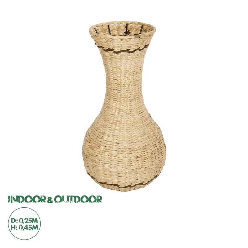 GloboStar® Artificial Garden MONACO 21236 Διακοσμητικό Πλεκτό Καλάθι - Κασπώ Γλάστρα - Flower Pot Μπεζ με Καφέ Π25 x M25 x Υ45cm GloboStar® Artificial Garden MONACO 21236 Διακοσμητικό Πλεκτό Καλάθι - Κασπώ Γλάστρα - Flower Pot Μπεζ με Καφέ Π25 x M25 x Υ45cm