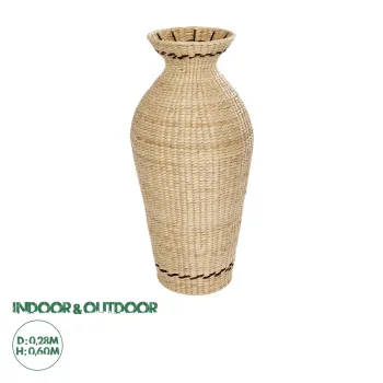 GloboStar® Artificial Garden MONTPELLIER 21237 Διακοσμητικό Πλεκτό Καλάθι - Κασπώ Γλάστρα - Flower Pot Μπεζ με Καφέ Π28 x M28 x Υ60cm GloboStar® Artificial Garden MONTPELLIER 21237 Διακοσμητικό Πλεκτό Καλάθι - Κασπώ Γλάστρα - Flower Pot Μπεζ με Καφέ Π28 x M28 x Υ60cm