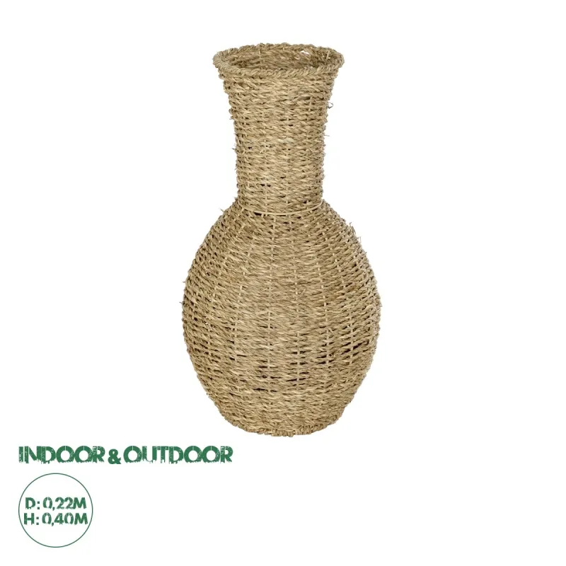 GloboStar® Artificial Garden MAUI 21242 Διακοσμητικό Πλεκτό Καλάθι - Κασπώ Γλάστρα - Flower Pot Μπεζ Π22 x M22 x Υ40cm GloboStar® Artificial Garden MAUI 21242 Διακοσμητικό Πλεκτό Καλάθι - Κασπώ Γλάστρα - Flower Pot Μπεζ Π22 x M22 x Υ40cm