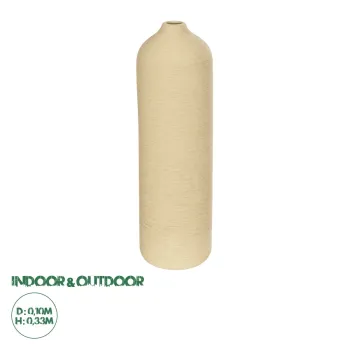 GloboStar® Artificial Garden VALENCIA 21246 Διακοσμητικό Κεραμικό Βάζo Μπεζ Π10 x Μ10 x Υ33 cm GloboStar® Artificial Garden VALENCIA 21246 Διακοσμητικό Κεραμικό Βάζo Μπεζ Π10 x Μ10 x Υ33 cm