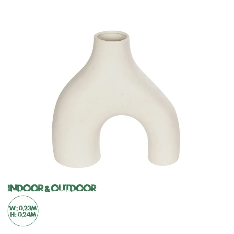 GloboStar® Artificial Garden TOLEDO 21250 Διακοσμητικό Κεραμικό Βάζo Μπεζ Π23 x Μ10 x Υ24 cm GloboStar® Artificial Garden TOLEDO 21250 Διακοσμητικό Κεραμικό Βάζo Μπεζ Π23 x Μ10 x Υ24 cm