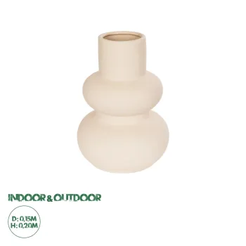 GloboStar® Artificial Garden QUARTZ 21254 Διακοσμητικό Κεραμικό Βάζo Μπεζ Π15 x Μ15 x Υ20 cm GloboStar® Artificial Garden QUARTZ 21254 Διακοσμητικό Κεραμικό Βάζo Μπεζ Π15 x Μ15 x Υ20 cm