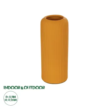 GloboStar® Artificial Garden CANGUU 21255 Διακοσμητικό Κεραμικό Βάζo Πορτοκαλί Π11 x Μ11 x Υ26 cm GloboStar® Artificial Garden CANGUU 21255 Διακοσμητικό Κεραμικό Βάζo Πορτοκαλί Π11 x Μ11 x Υ26 cm