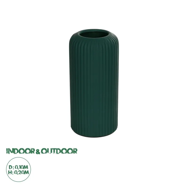 GloboStar® Artificial Garden KUTA 21256 Διακοσμητικό Κεραμικό Βάζo Πράσινο Π10 x Μ10 x Υ20 cm GloboStar® Artificial Garden KUTA 21256 Διακοσμητικό Κεραμικό Βάζo Πράσινο Π10 x Μ10 x Υ20 cm