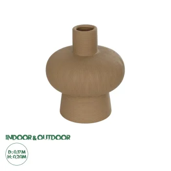 GloboStar® Artificial Garden CORNEOL 21262 Διακοσμητικό Κεραμικό Βάζo Καφέ Π17 x Μ17 x Υ20cm GloboStar® Artificial Garden CORNEOL 21262 Διακοσμητικό Κεραμικό Βάζo Καφέ Π17 x Μ17 x Υ20cm
