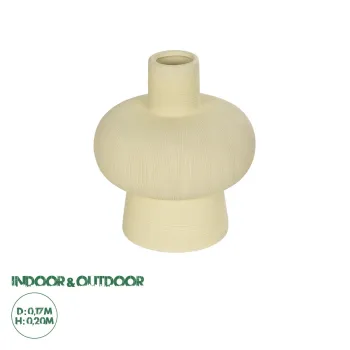 GloboStar® Artificial Garden ICEBERG 21263 Διακοσμητικό Κεραμικό Βάζo Μπεζ Π17 x Μ17 x Υ20cm GloboStar® Artificial Garden ICEBERG 21263 Διακοσμητικό Κεραμικό Βάζo Μπεζ Π17 x Μ17 x Υ20cm