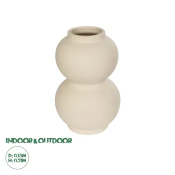 GloboStar® Artificial Garden PEARL 21265 Διακοσμητικό Κεραμικό Βάζo Μπεζ Π13 x Μ13 x Υ21cm GloboStar® Artificial Garden PEARL 21265 Διακοσμητικό Κεραμικό Βάζo Μπεζ Π13 x Μ13 x Υ21cm