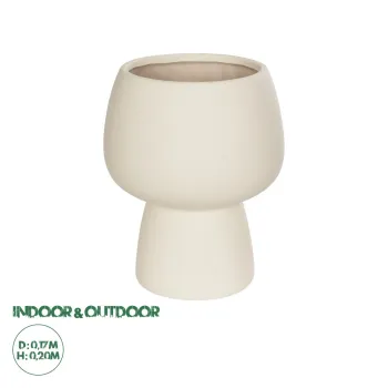 GloboStar® Artificial Garden MOREA 21270 Διακοσμητικό Κεραμικό Βάζo Μπεζ Π17 x Μ17 x Υ20cm GloboStar® Artificial Garden MOREA 21270 Διακοσμητικό Κεραμικό Βάζo Μπεζ Π17 x Μ17 x Υ20cm