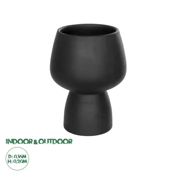 GloboStar® Artificial Garden CAMERON 21272 Διακοσμητικό Κεραμικό Βάζo Μαύρο Π16 x Μ16 x Υ20cm GloboStar® Artificial Garden CAMERON 21272 Διακοσμητικό Κεραμικό Βάζo Μαύρο Π16 x Μ16 x Υ20cm