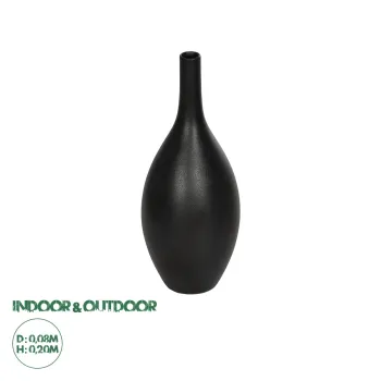 GloboStar® Artificial Garden OLRANDO 21273 Διακοσμητικό Κεραμικό Βάζo Μαύρο Π8 x Μ8 x Υ20cm GloboStar® Artificial Garden OLRANDO 21273 Διακοσμητικό Κεραμικό Βάζo Μαύρο Π8 x Μ8 x Υ20cm