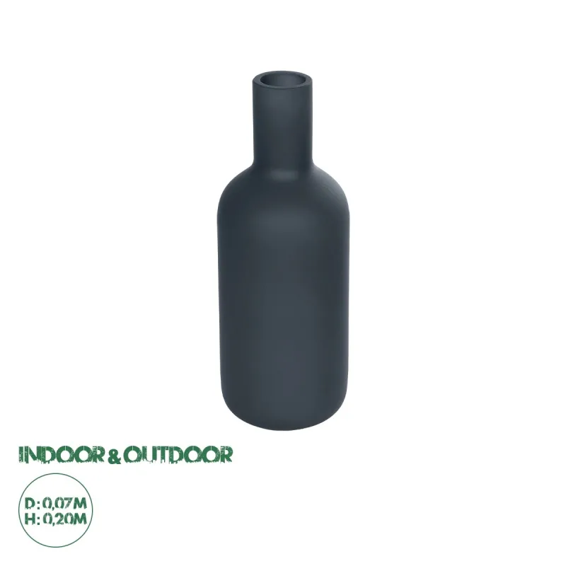 GloboStar® Artificial Garden MYSTIQUE 21275 Διακοσμητικό Κεραμικό Βάζo Γκρι Π7 x Μ7 x Υ20cm GloboStar® Artificial Garden MYSTIQUE 21275 Διακοσμητικό Κεραμικό Βάζo Γκρι Π7 x Μ7 x Υ20cm