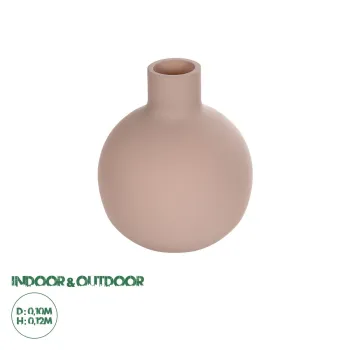 GloboStar® Artificial Garden OAHU 21277 Διακοσμητικό Κεραμικό Βάζo Ροζ Π10 x Μ10 x Υ12cm GloboStar® Artificial Garden OAHU 21277 Διακοσμητικό Κεραμικό Βάζo Ροζ Π10 x Μ10 x Υ12cm