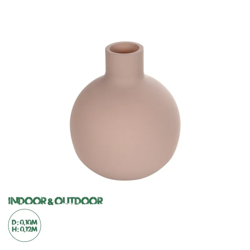 GloboStar® Artificial Garden OAHU 21277 Διακοσμητικό Κεραμικό Βάζo Ροζ Π10 x Μ10 x Υ12cm GloboStar® Artificial Garden OAHU 21277 Διακοσμητικό Κεραμικό Βάζo Ροζ Π10 x Μ10 x Υ12cm